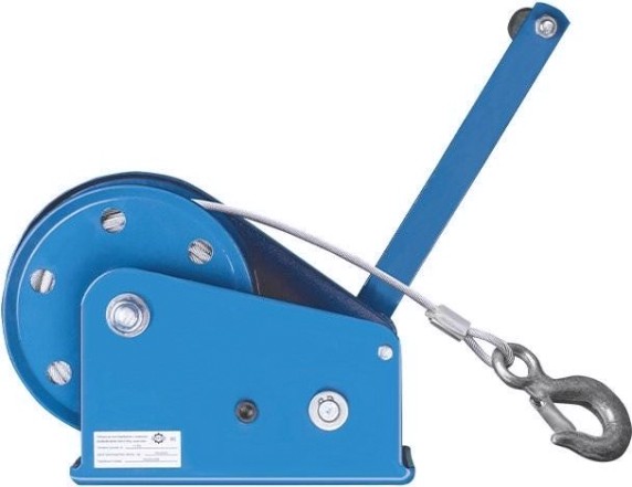 Лебедка барабанная Gearsen BHW- 500 ручная с тормозом (544кг, канат 20м) [GBHWK 0520]