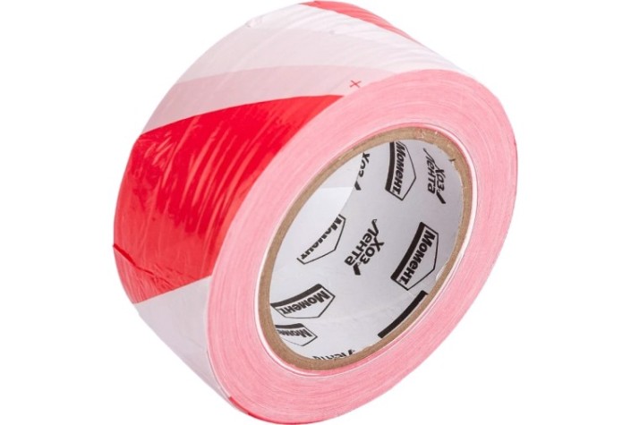 Лента сигнальная МОМЕНТ 1918968 (не клейкая), 50ммх200м [Б0023006]