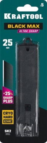 Лезвие для ножа KRAFTOOL BLACK MAX 25 мм, 5 шт. [09602-25-S5]