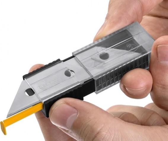 Лезвие для ножа KRAFTOOL SOLINGEN трапециевидные тип а02, 5 шт, [09627-S5_z02]