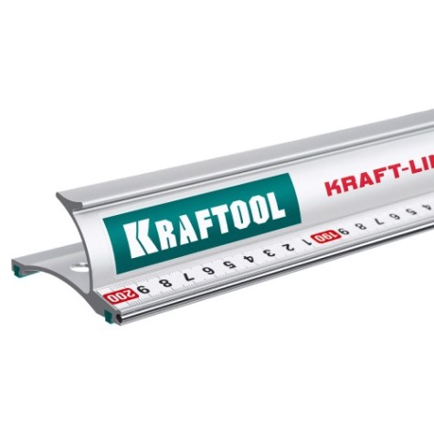 Линейка алюминиевая KRAFTOOL 34275-200 KRAFT-LINE, 2.0 м, усиленная со стальн. направл.