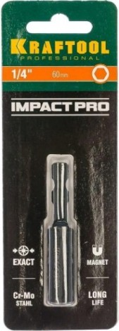 Магнитный держатель KRAFTOOL PRO Impact Pro для бит, ударных шуруп., 60мм [26801-60]