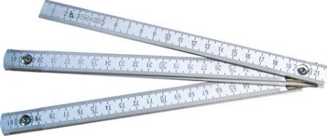 Метр складной КАЛИБРОН 1.0 м (алюминиевый) [116533]