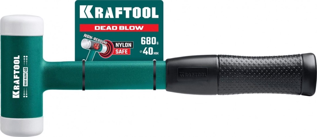 Молоток безинерционный KRAFTOOL DEAD BLOW 680г, 40 мм с бойками из полиамида [2078-40]