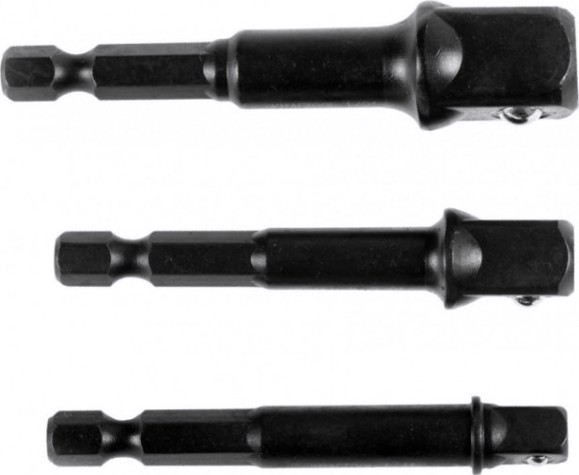 Набор адаптеров для торцевых головок KRAFTOOL 1/4, 1/2, 3/8, 65 мм, 3 предмета 26775-H3 [26775-H3]