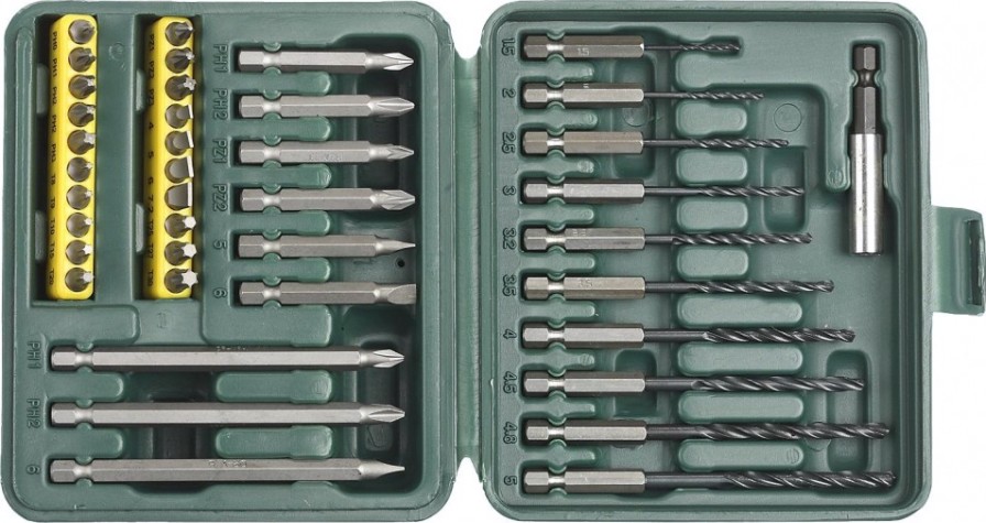 Набор бит KRAFTOOL 26156-H40 со сверлами, 40 пред.