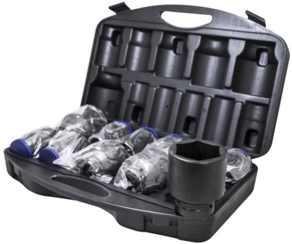 Набор головок с посадкой 1" БелАК к-т 11шт. (27,30,32,33,36,38,41,46,50,55,60 мм.) [БАК.00105]