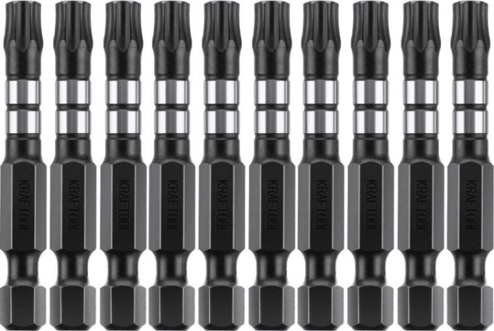 Набор насадок KRAFTOOL Impact Pro, TORX, тип хвостовика E 1/4", TX30, 50м 26195-30-50-S10 [26195-30-50-S10]