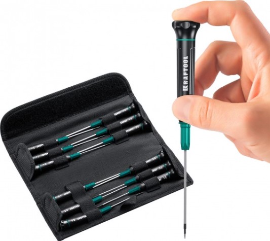Набор отверток KRAFTOOL Precision 12 для точных работ 12 пред. [25689]