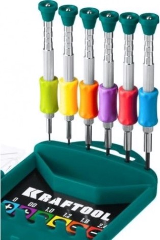 Набор отверток KRAFTOOL Precision-6 часовых для точных работ, 6 пред. [25679]