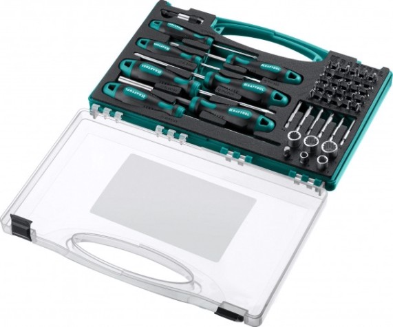 Набор отверток KRAFTOOL X-Drive-50 и насадок, 50 шт. [25815]