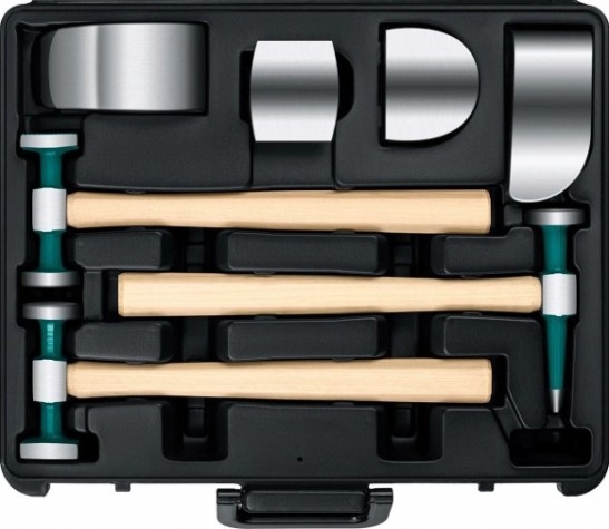 Набор рихтовочный KRAFTOOL "INDUSTRIE" 7 предметов: 3 молотка, 4 правки [20370-H7]