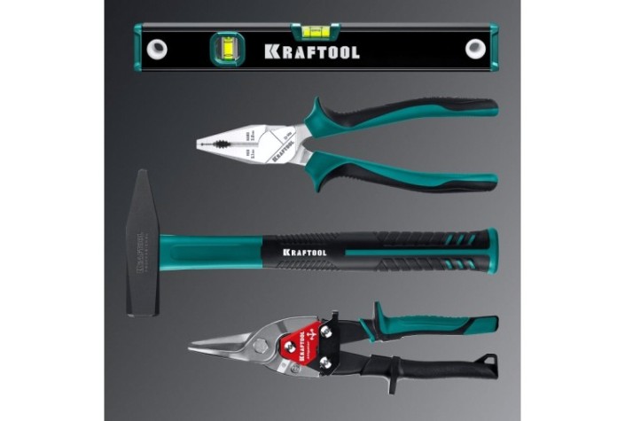 Набор столярно-слесарного инструмента KRAFTOOL GRAND-152 (1/2"+1/4"), универсальный 152 пр. [27978-H152]