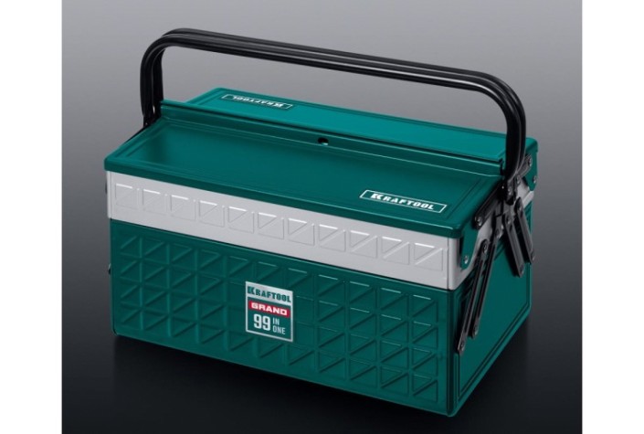 Набор столярно-слесарного инструмента KRAFTOOL GRAND-99 (1/2"+1/4"), универсальный 99 пр. [27978-H99]