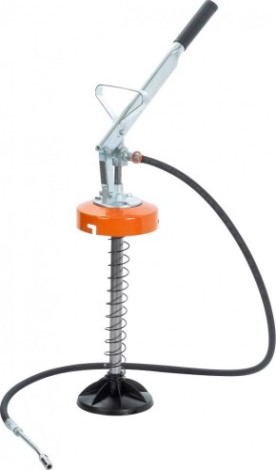 Нагнетатель смазки Petropump PP210014 ручной емкостью 16 кг с тележкой, 150 бар, эконом
