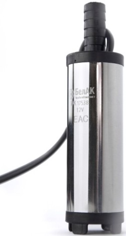 Насос перекачки топлива БелАК 12V D38 погружной, съемный фильтр, для канистр (БAK.17538) [БАК.17538]