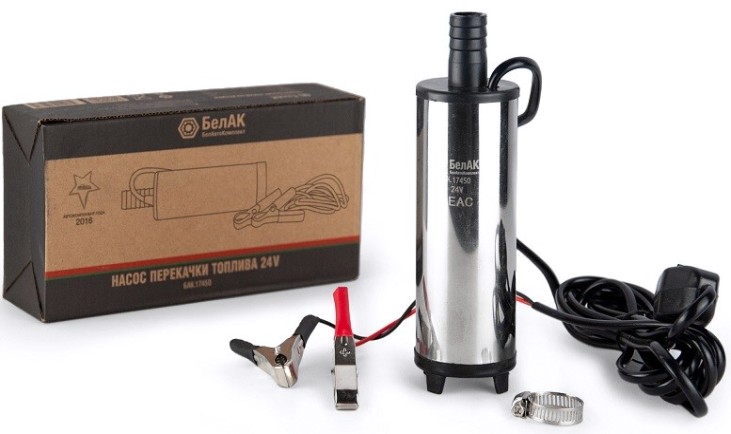 Насос перекачки топлива БелАК 24V D50 погружной, несъемный фильтр (БAK.17450) [БАК.17450]