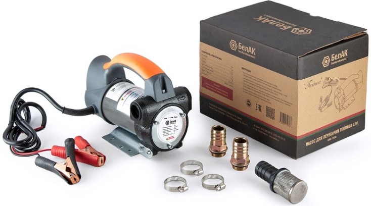 Насос перекачки топлива БелАК "Гелиос" помповый, 12V, 50 л/мин (БAK.11032) [БАК.11032]