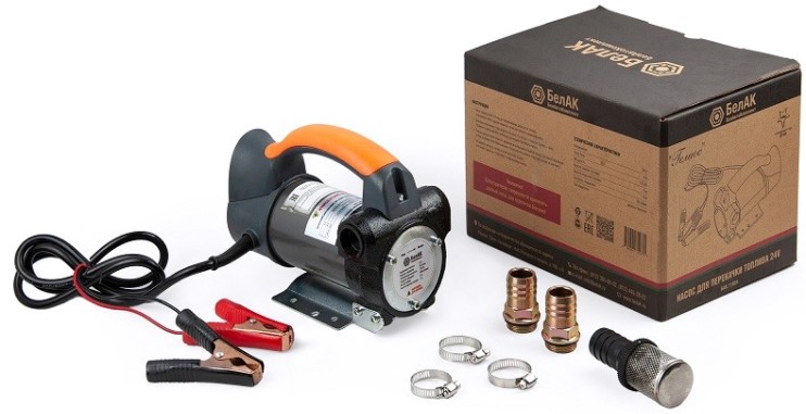 Насос перекачки топлива БелАК "Гелиос" помповый, 24V, 50 л/мин (БAK.11034) [БАК.11034]