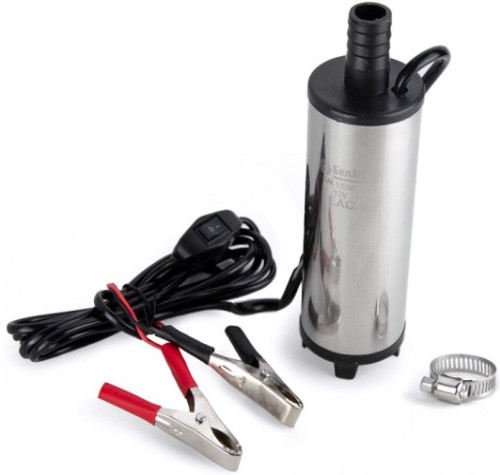 Насос топливный электрический БелАК 12V D50 перекачки погружной с несъемным фильтром [БАК.17550]