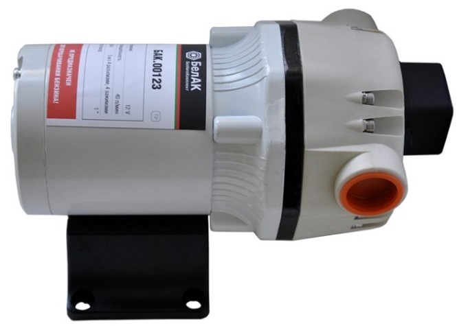 Насос топливный электрический БелАК ОРИОН перекачки и мочевины (adblue) 12v, 40 л/мин [БАК.00123]