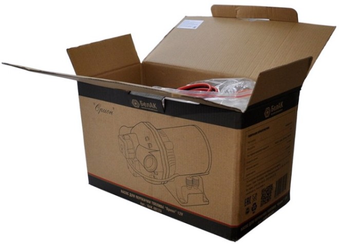 Насос топливный электрический БелАК ОРИОН перекачки и мочевины (adblue) 12v, 40 л/мин [БАК.00123]