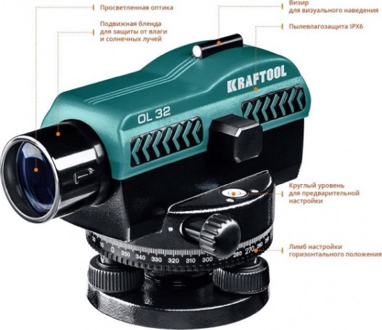 Нивелир оптический KRAFTOOL OL-32 [34520]