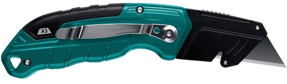 Нож складной KRAFTOOL KOMPAKT-А24 с трапециевидным лезвием [09242]