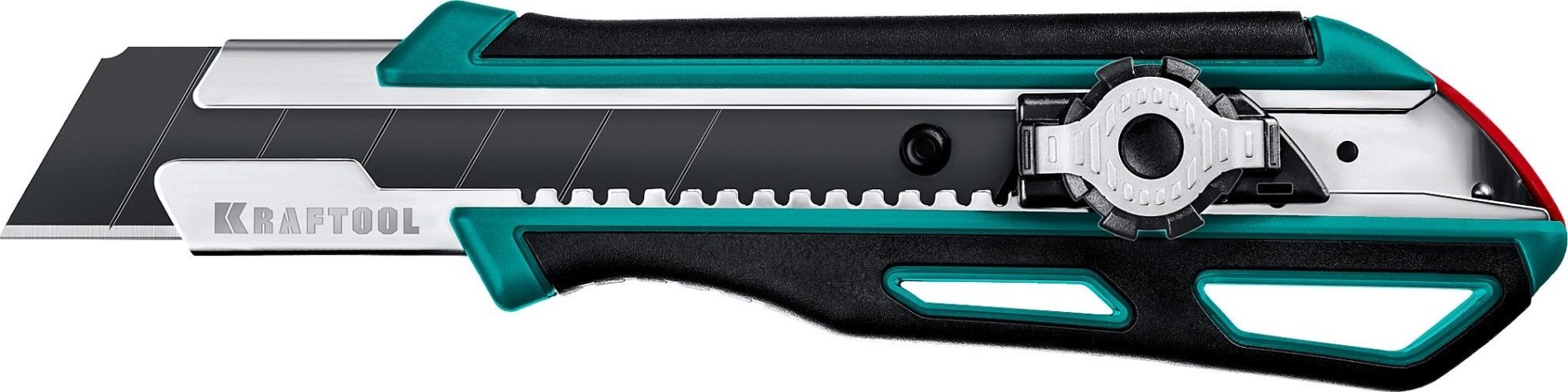 Нож строительный KRAFTOOL GRAND-25 с двойным фиксатором, 25 мм [09190]