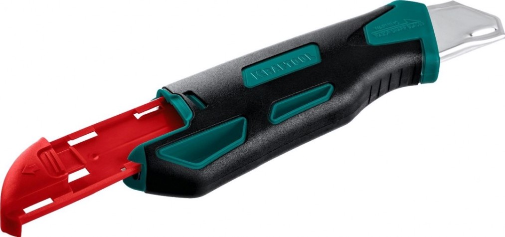 Нож строительный KRAFTOOL GRAND-25 с двойным фиксатором, 25 мм [09190]