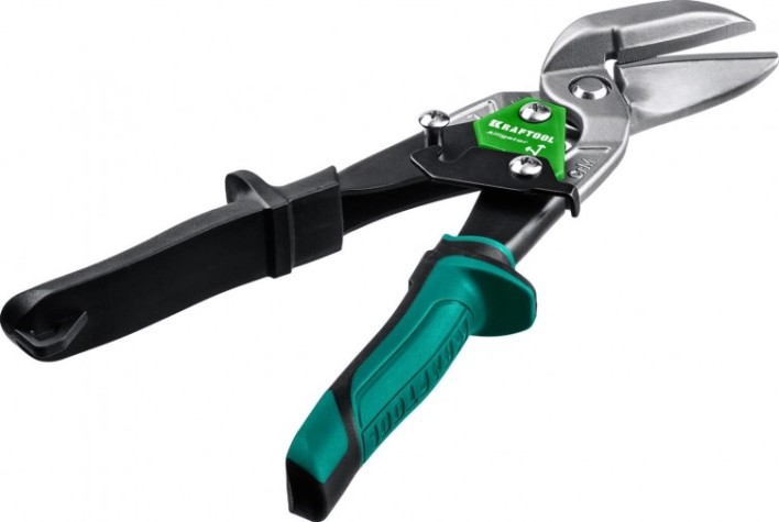 Ножницы по металлу KRAFTOOL Alligator левые усиленные с выносом, 250 мм [2328-OL]