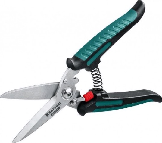 Ножницы технические KRAFTOOL ALLIGATOR многофункциональные прямые 200 мм [23201]