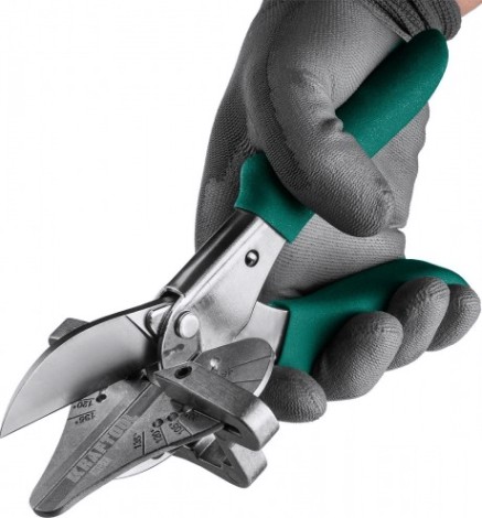 Ножницы угловые KRAFTOOL MC-7 для пластмассовых и резиновых профилей [23372]