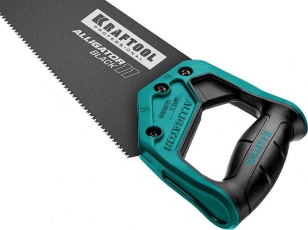 Ножовка по дереву KRAFTOOL "Alligator BLACK" для точного реза 550 мм, 11 tpi 3d зуб, [15205-55]