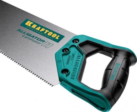 Ножовка по дереву KRAFTOOL "Alligator LAMINATOR" 500 мм, 11 tpi 3d зуб,по ламинату [15207]