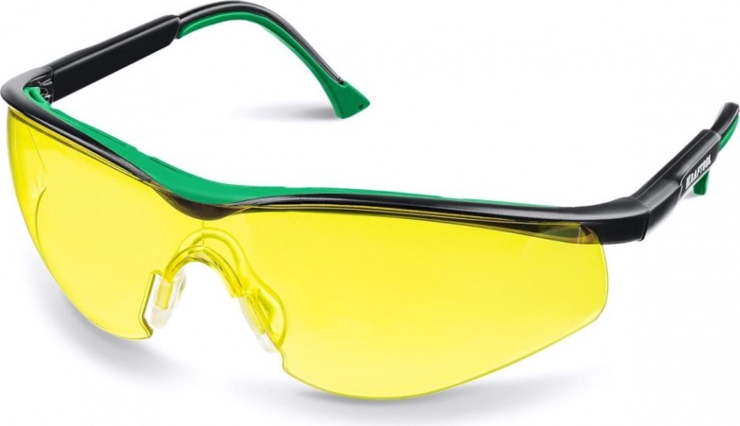 Очки защитные KRAFTOOL BASIC желтые, стекло-моноблок [110318]