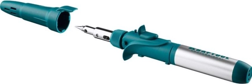 Паяльник газовый KRAFTOOL "PRO" набор 3 в 1, пьезоподжиг 55503-H10 [55503-H10]