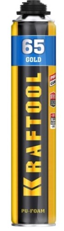 Пена монтажная KRAFTOOL GOLD 65 пистолетная, всесезонная, 850 мл [41194]