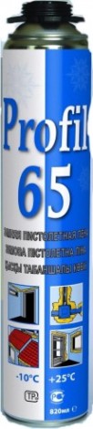 Пена монтажная Profil 65 профессиональная, всесезонная (820 мл) 131561 [131561]