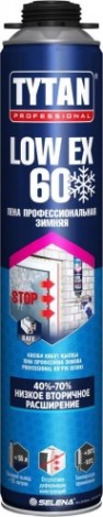 Пена монтажная Tytan LowEx 60 профессиональная, всесезонная (750мл) [тов-203234]