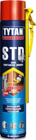 Пена монтажная Tytan STD ЭРГО стандарт, всесезонная (750мл) [тов-213553]