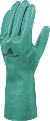 Перчатки Delta Plus NITREX VE801 с хлопковым напылением цвет зеленый, размер 9 [VE801VE09]