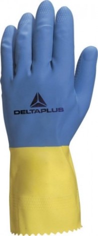 Перчатки латексные Delta Plus VE330 с хлопковым напылением, размер 9 [VE330BJ09]