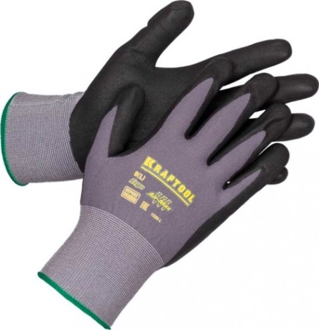 Перчатки с полимерным покрытием KRAFTOOL EXPERT размер l [11285-L]