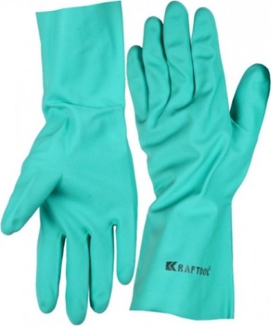 Перчатки с полимерным покрытием KRAFTOOL NITRIL нитриловые индустриальные маслобензостойкие, XL [11280-XL_z01]