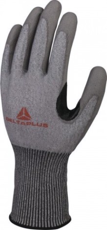 Перчатки трикотажные антипорезные Delta Plus VENICUT42GR с полиуретановым покрытием, размер 8 [VECUT42GR08]