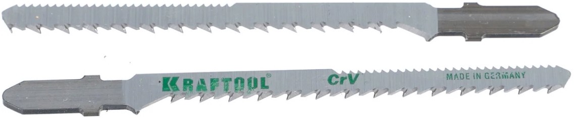 Пилки по дереву KRAFTOOL T101AO фигурный рез, шаг 2,5мм, 75мм, 2 шт. [159514-2,5]