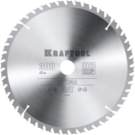 Пильный диск по дереву KRAFTOOL Optima 300х32мм 48т [36951-300-32]