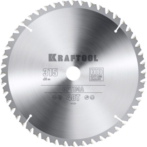 Пильный диск по дереву KRAFTOOL Optima 315х30мм 48т [36951-315-30]