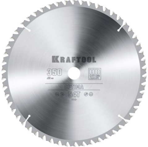 Пильный диск по дереву KRAFTOOL Optima 350х30мм 54т [36951-350-30]